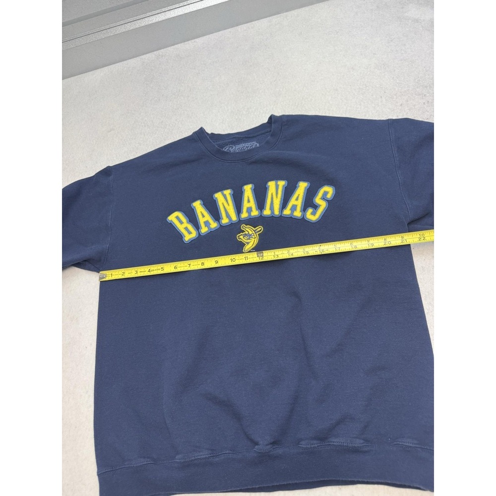Savannah Bananas Sweatshirt Mens Large Blue Baseball Pullover Crewneck Fleece - Picture 4 of 6